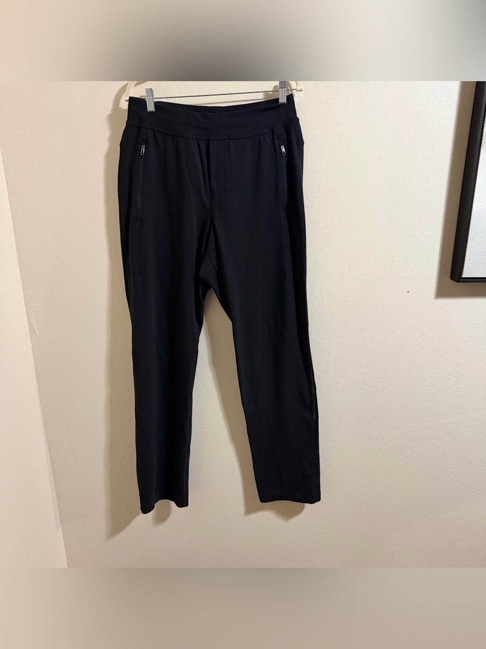 Lululemon Discipline Pant Black Luon Straight Leg Men Medium Zipper Pockets